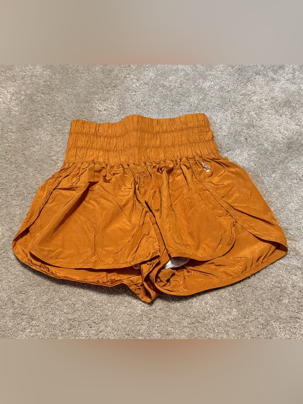Free People Movement The Way Home Short - Women’s Small - Orange Running Shorts